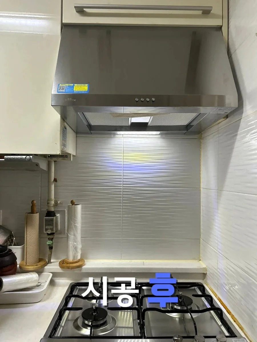 빌트인 후드 재시공 후